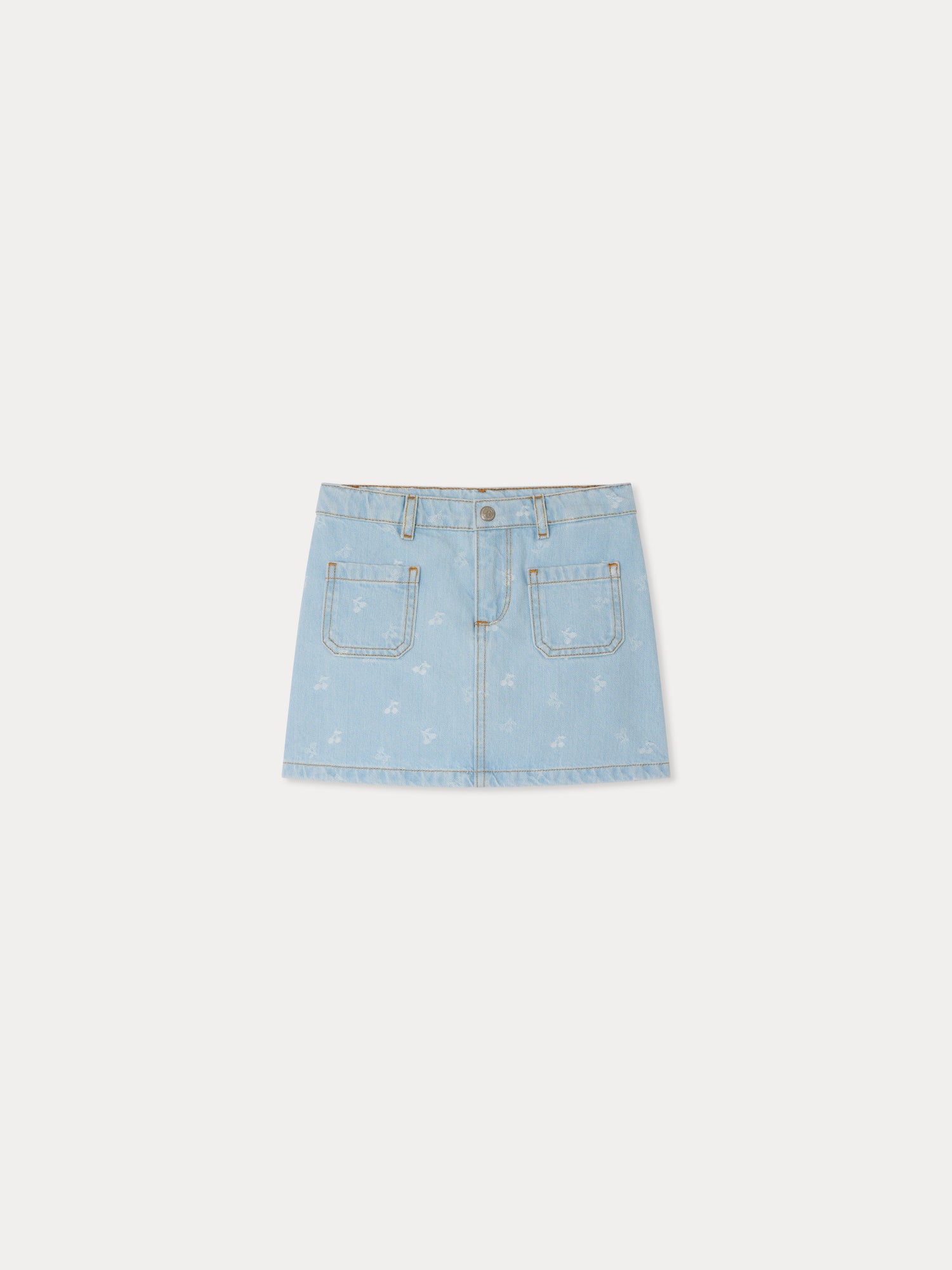 Tison skirt in cherry jacquard denim • Bonpoint