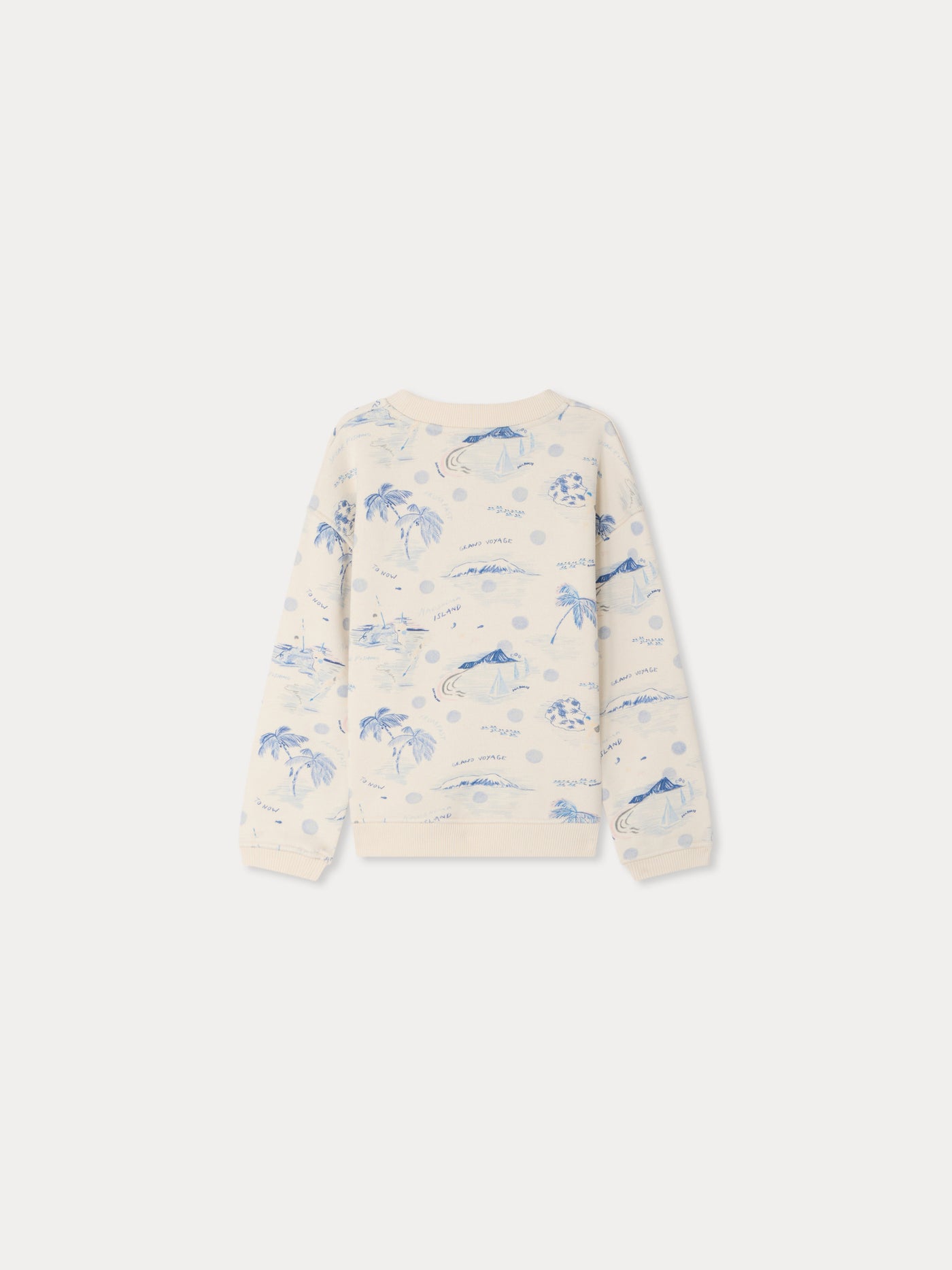 Tonino island print sweatshirt in organic cotton