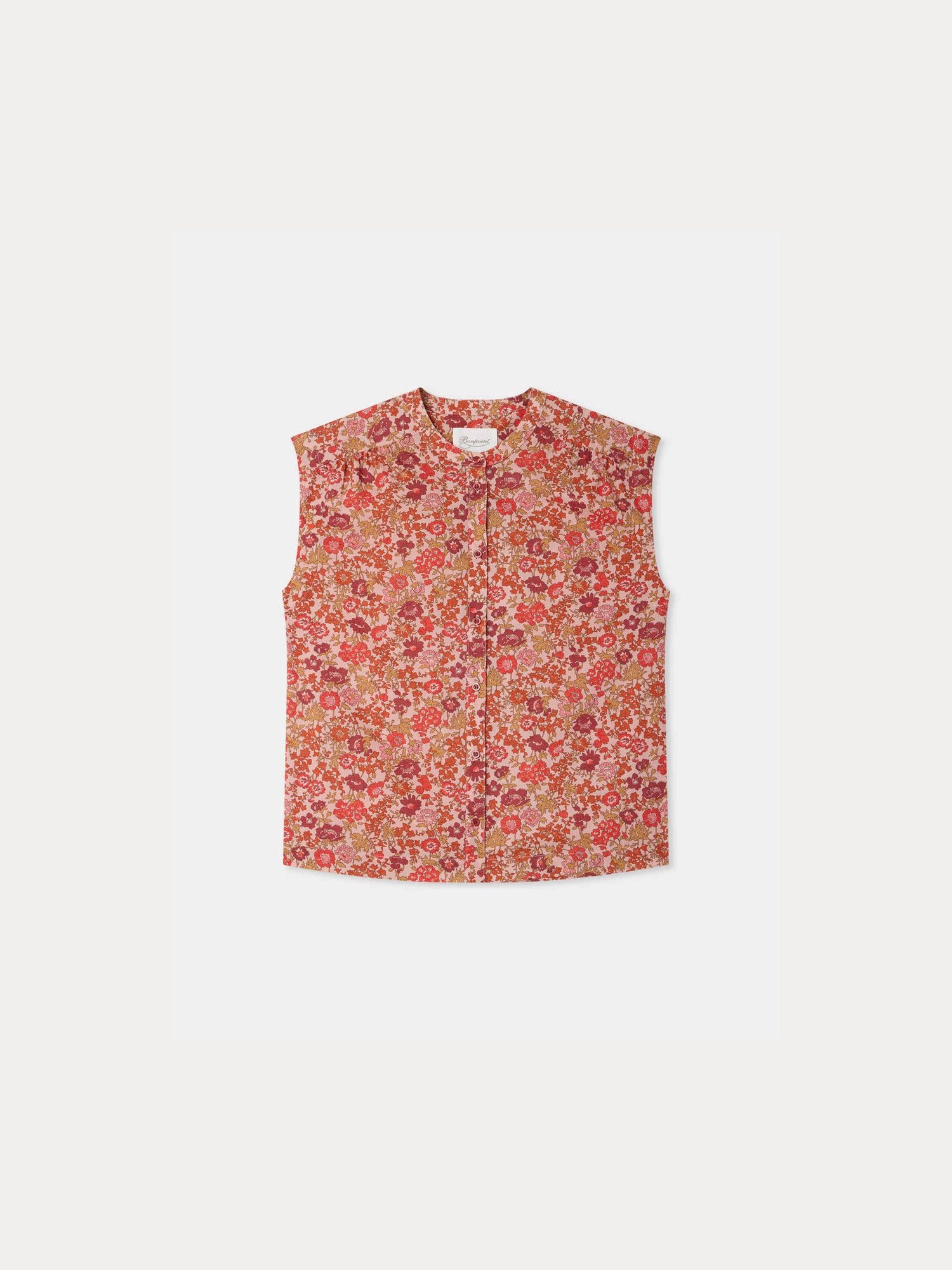 Leonide blouse with mandarin collar in Liberty fabric in organic