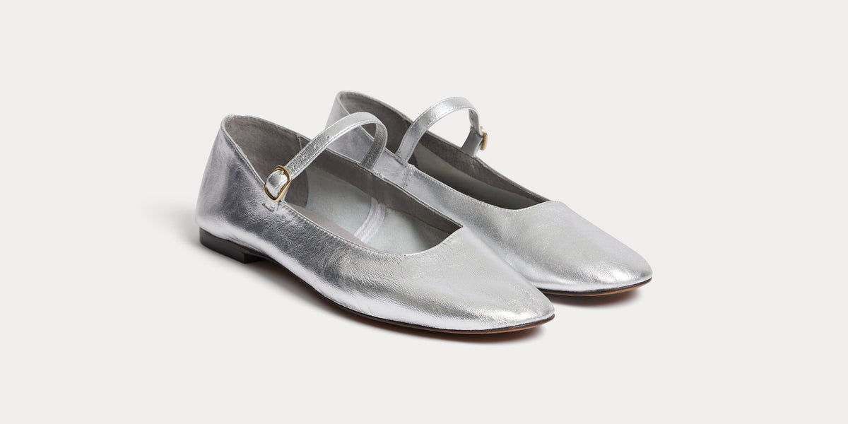 silver dress shoes flats Touch Ups Astra 6.5 Silver