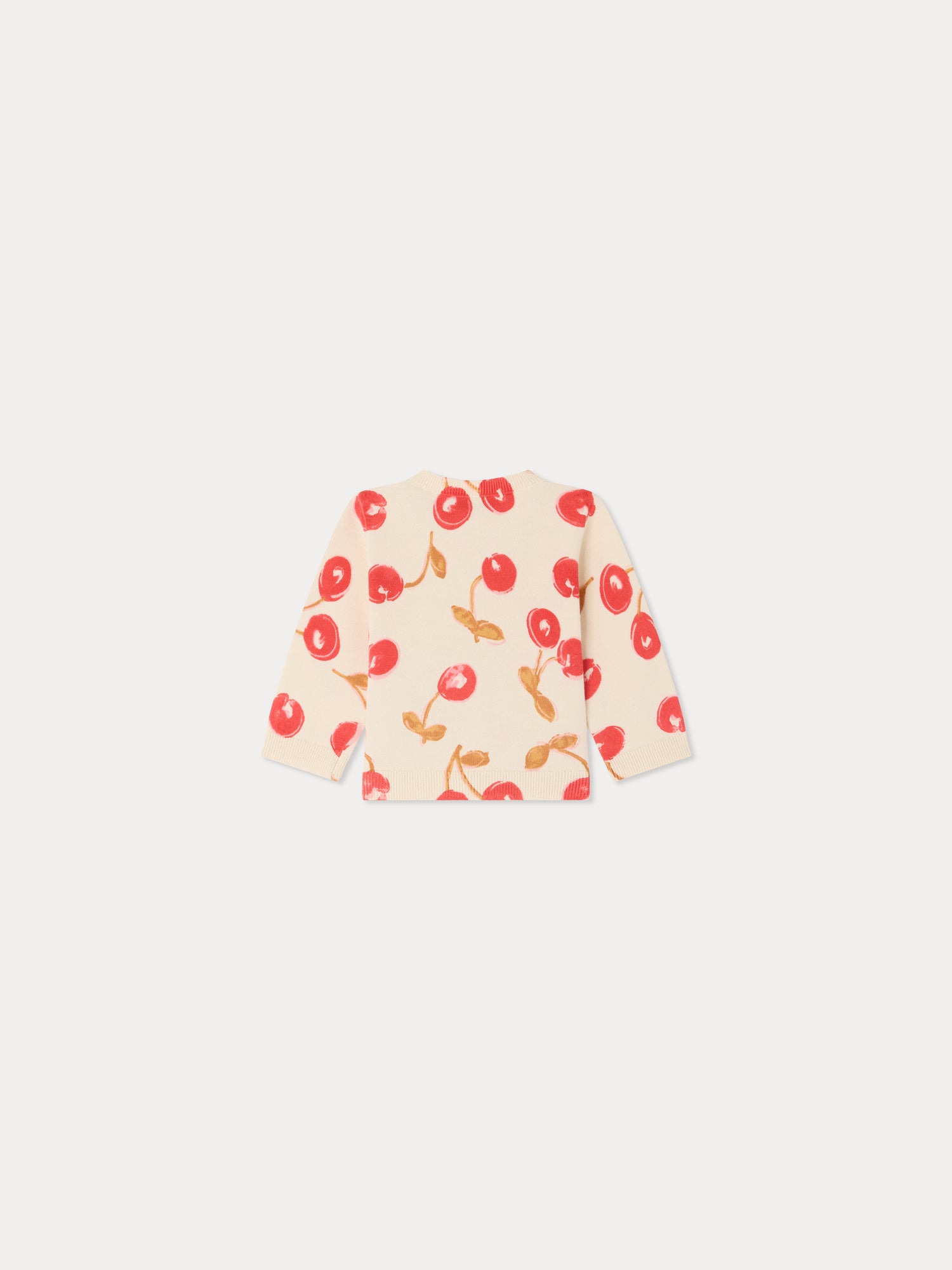 Teyana round neck cardigan with cherry print • Bonpoint