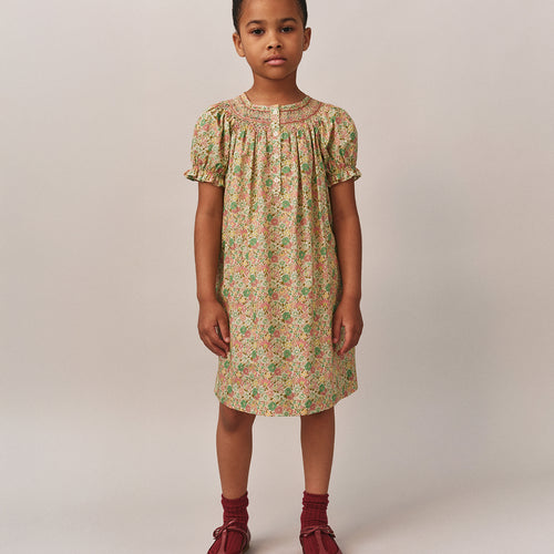 Jarah smocked dress made with Liberty fabrics