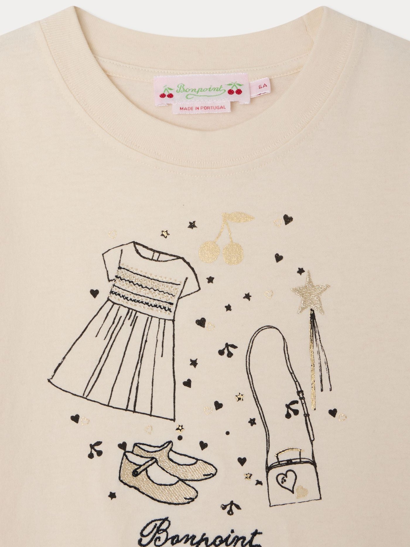 Thida printed and embroidered T-shirt Organic cotton accessories