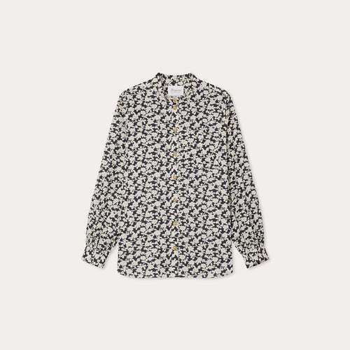 Monceau blouse in black Liberty fabric in organic cotton