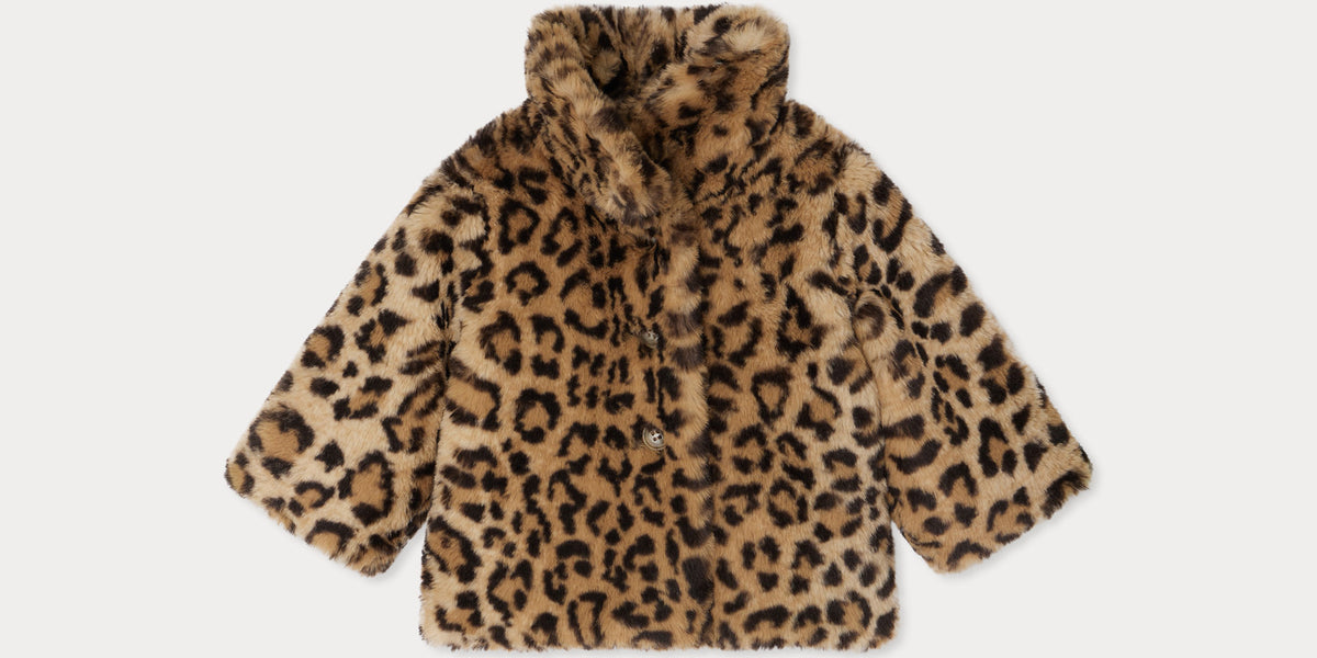 Lot De Vêtements Pour Poupée American Girl Bitty Baby - Manteau, Chapeau, Pull, Jupe Léopard - 5 Pièces