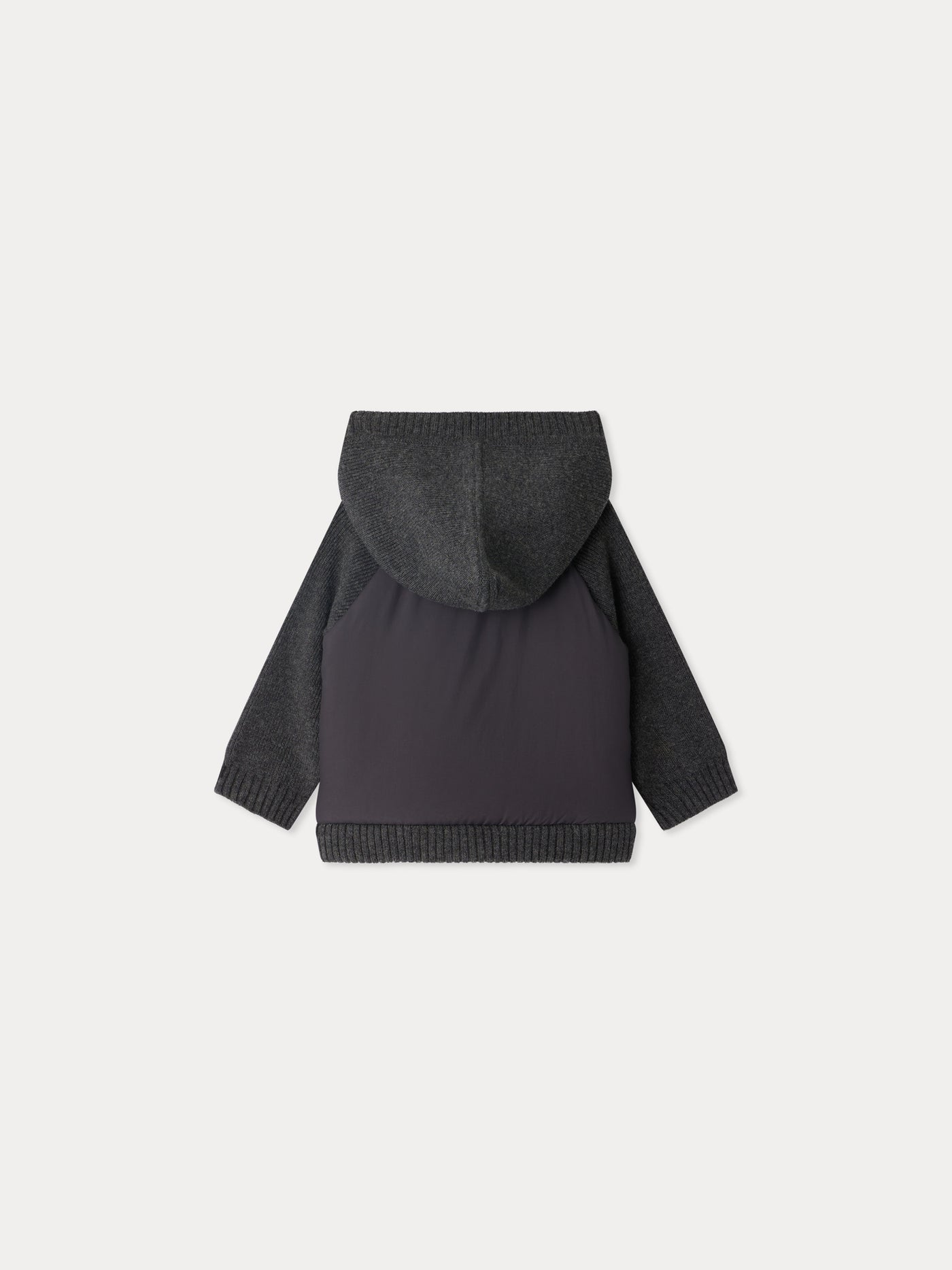 Jepeto hooded jacket in fancy stitch knit