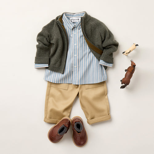 Mico striped shirt in organic cotton poplin