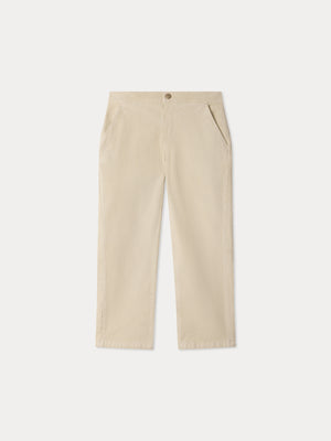 Mirak straight trousers with embroidery in organic cotton
