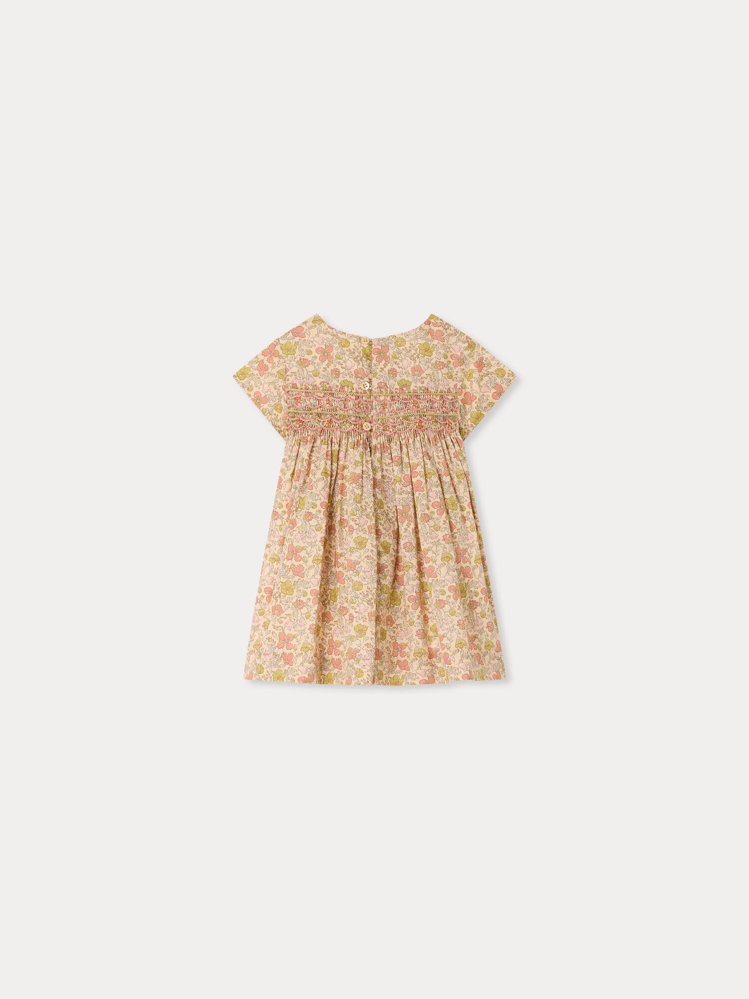 Bonpoint ベビー　シルクドレス Maruska baby dress in Liberty fabric smocked and hand-embroidered