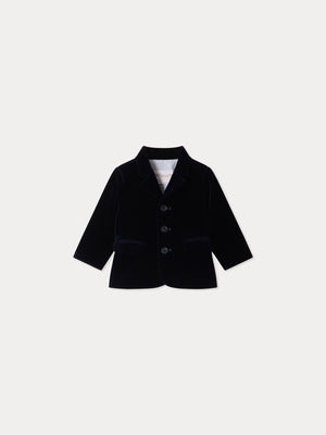 Leopold baby navy jacket in organic cotton