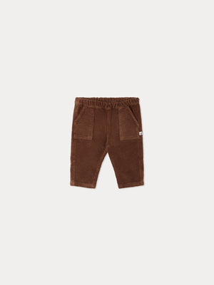 Thursday baby trousers in liquorice organic cotton