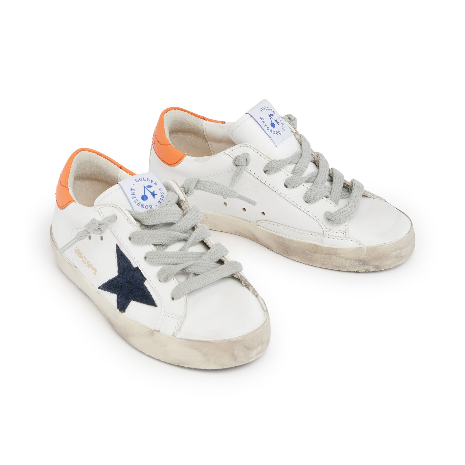 Bonpoint x Golden Goose Leather Sneakers blue | child shoes