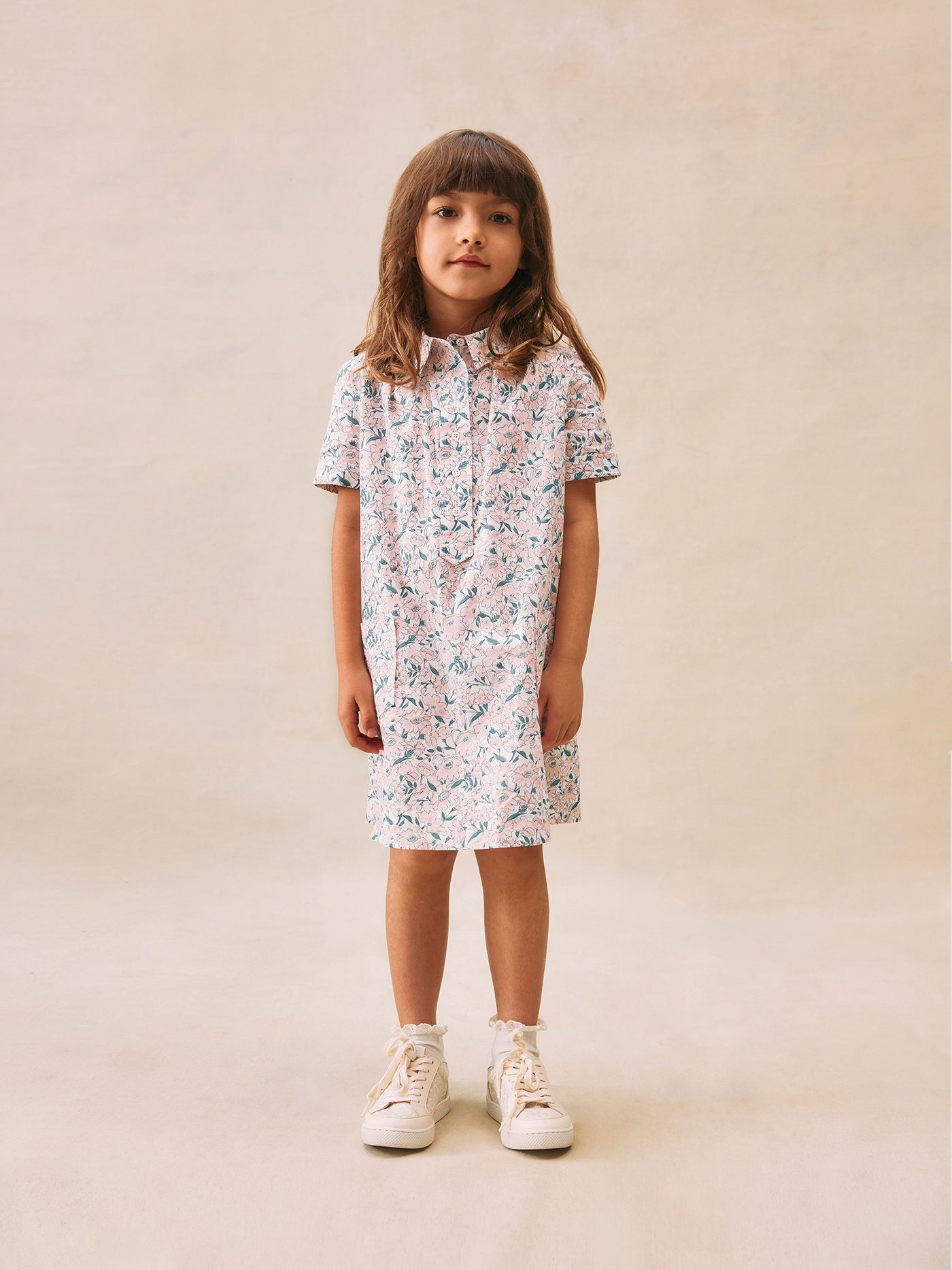 Girl's summer look 2025 Pink Dress made with Liberty fabrics