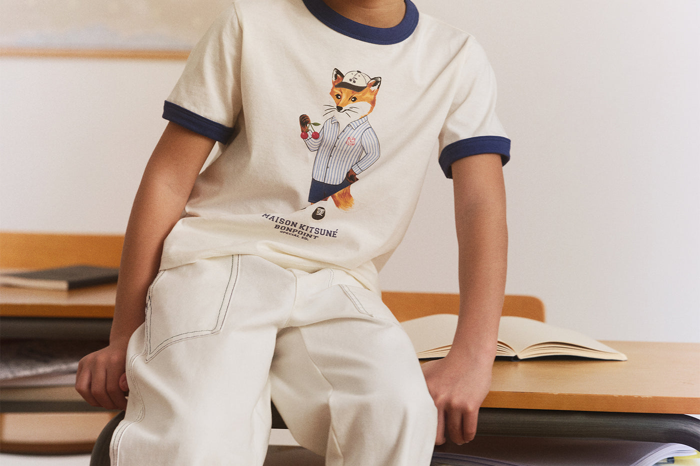Boys' Look Bonpoint x Maison Kitsuné - Fox-print T-shirt