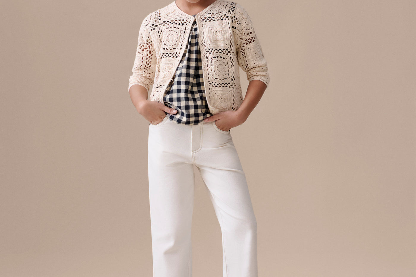 Girl's Look Summer 2026 - Hand-crocheted cardigan