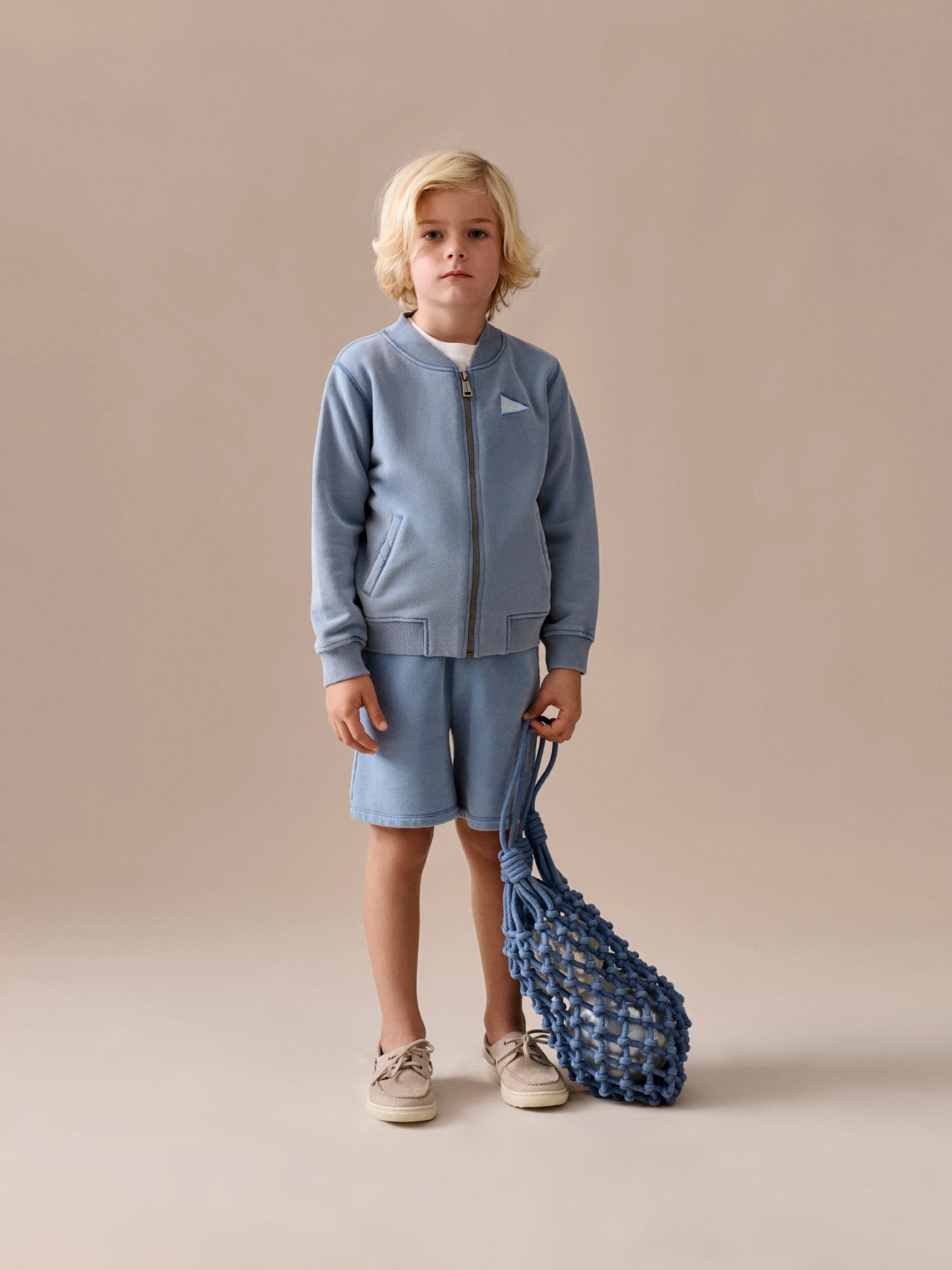 Boy's look Summer 2026 - Embroidered jacket with flag patch