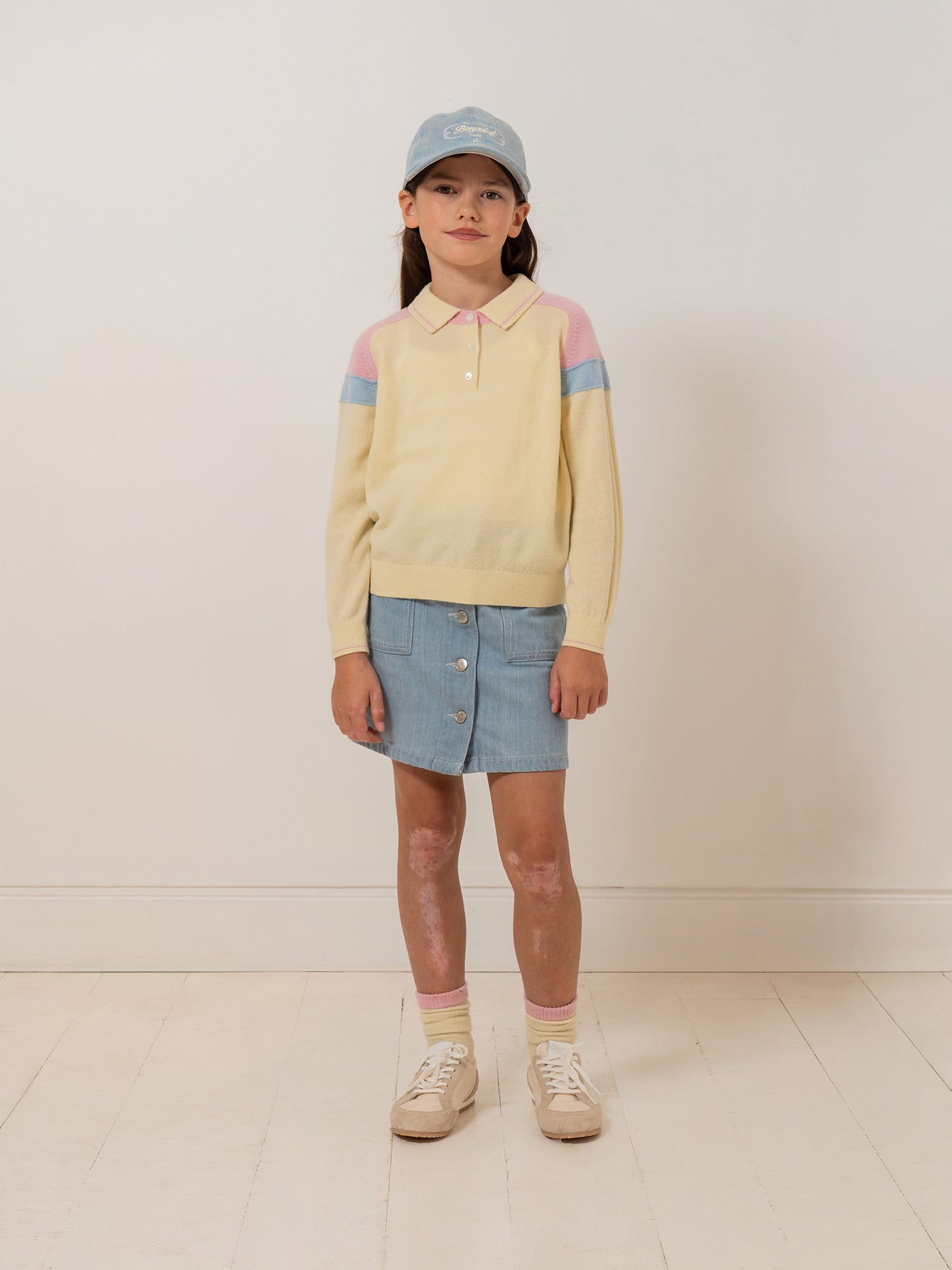 Bonpoint x Guest in Residence Girl's Look - Cashmere Polo Sweater