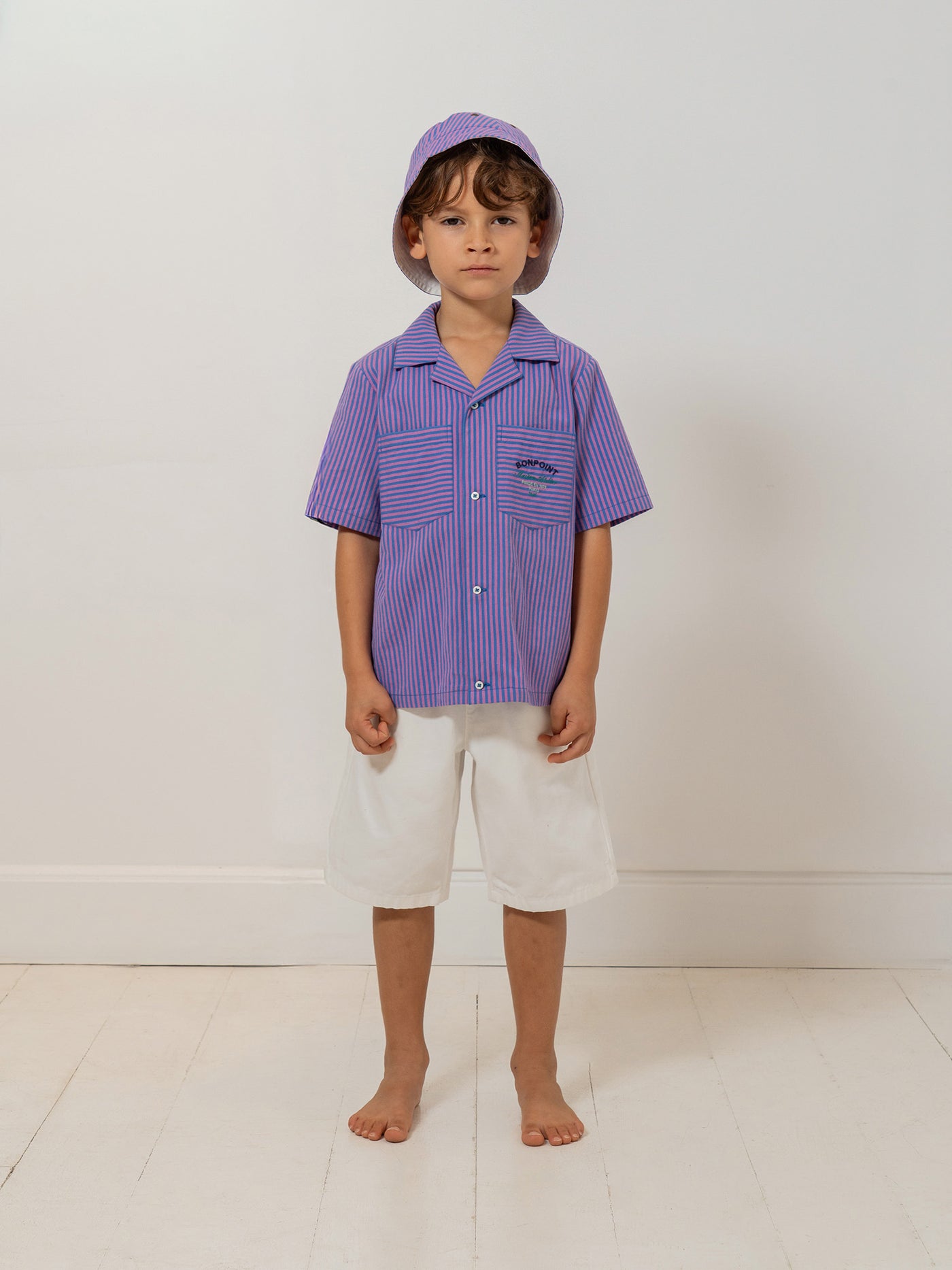 Boys' Look Cruise Collection 2026 - Purple Striped Shirt