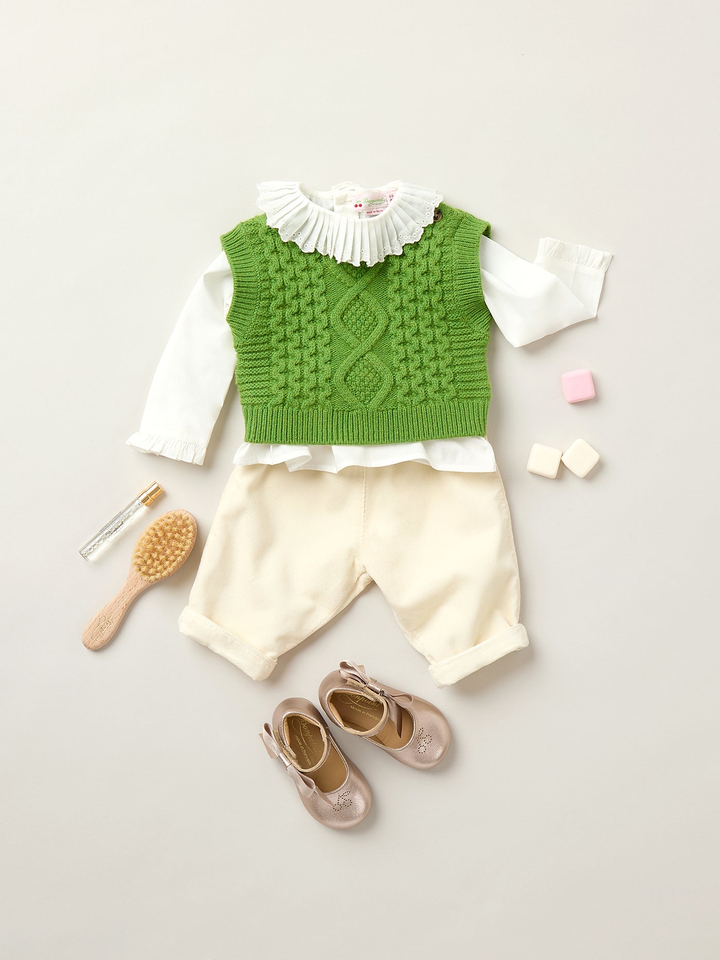 Winter 2025 Baby girl's look - Joon wool sleeveless sweater