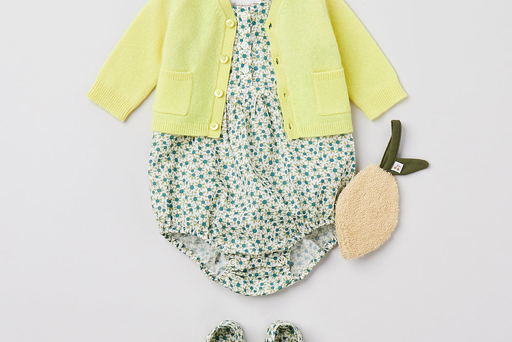 SUMMER 2023 NEWBORN LOOK YELLOW CARDIGAN