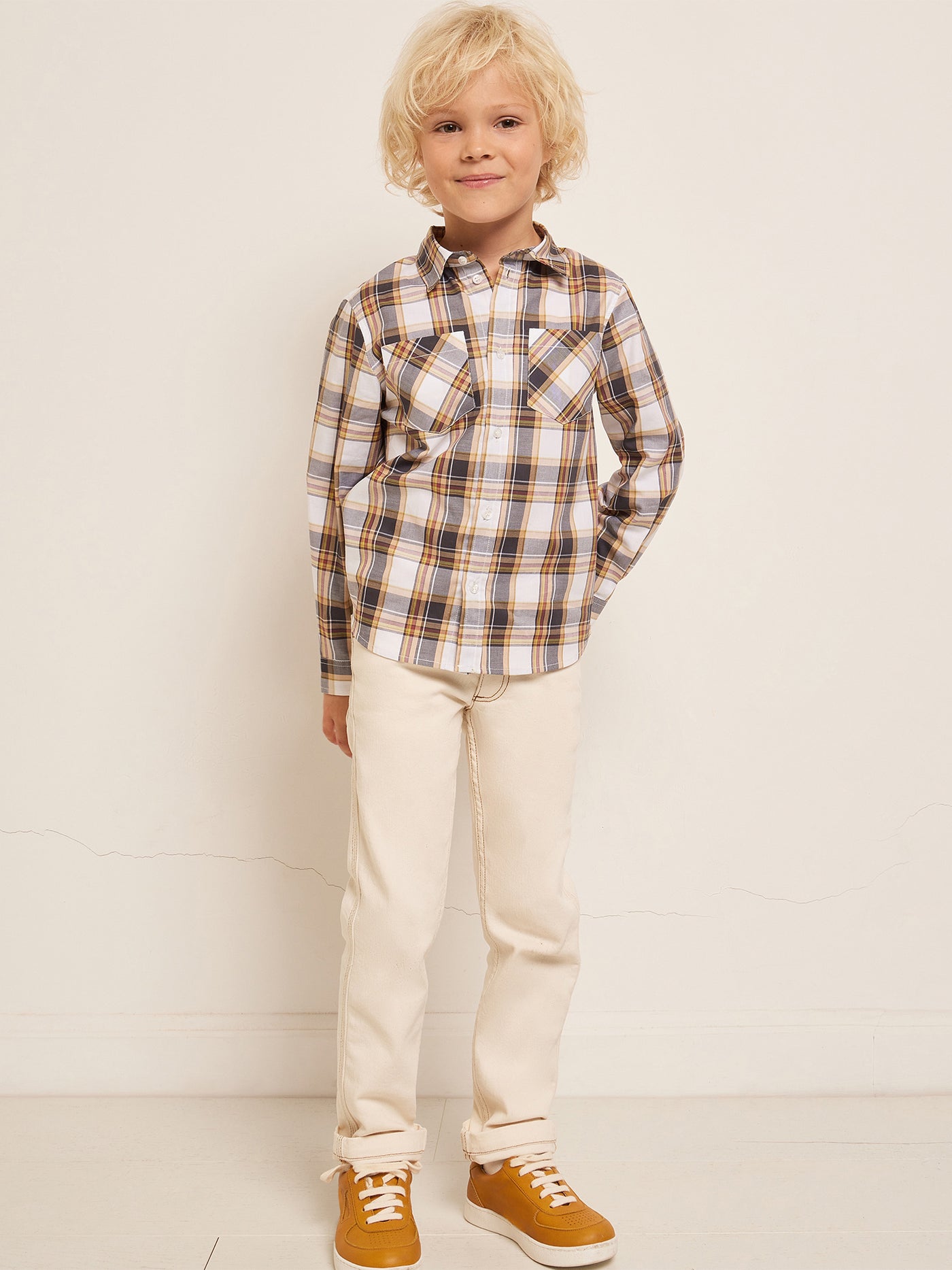SUMMER 2023 BOY'S LOOK CHECKERED SHIRT