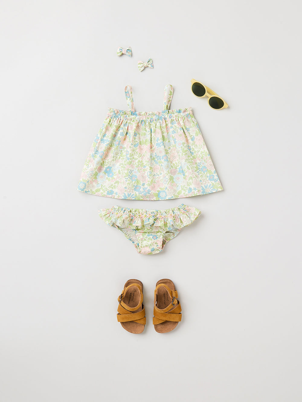 SUMMER 2023 BABY GIRL'S LOOK PATTERNED BLOUSE