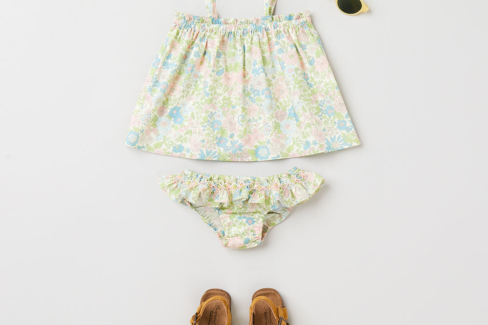 SUMMER 2023 BABY GIRL'S LOOK PATTERNED BLOUSE