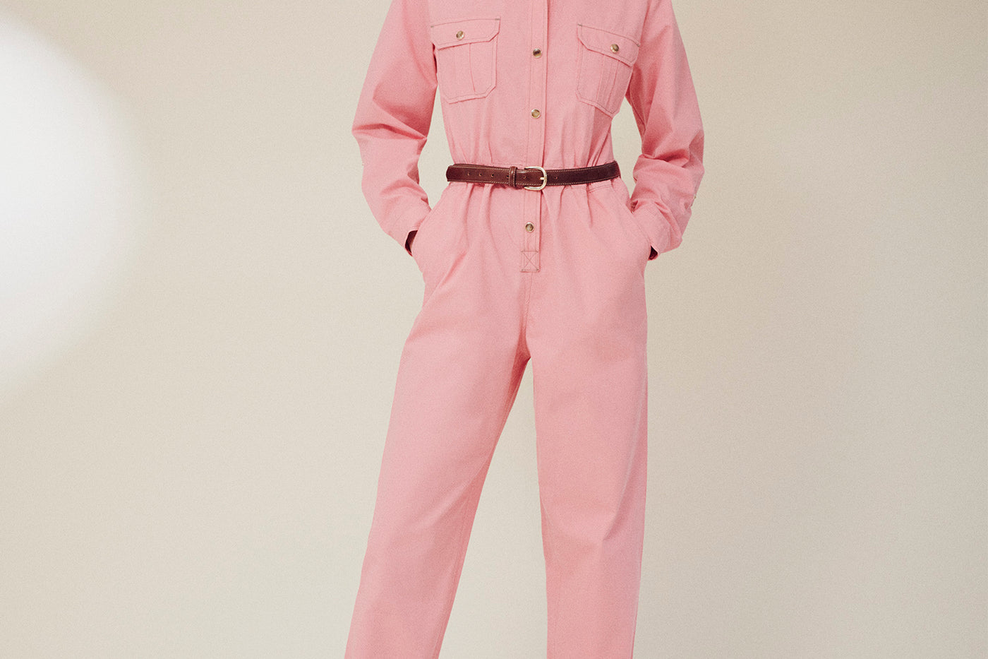Women's summer look 2025 pink jumpsuit