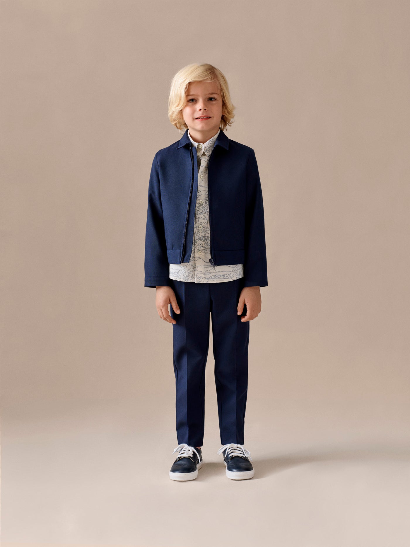 Boy's look Summer 2026 - Suit jacket with peaked collar