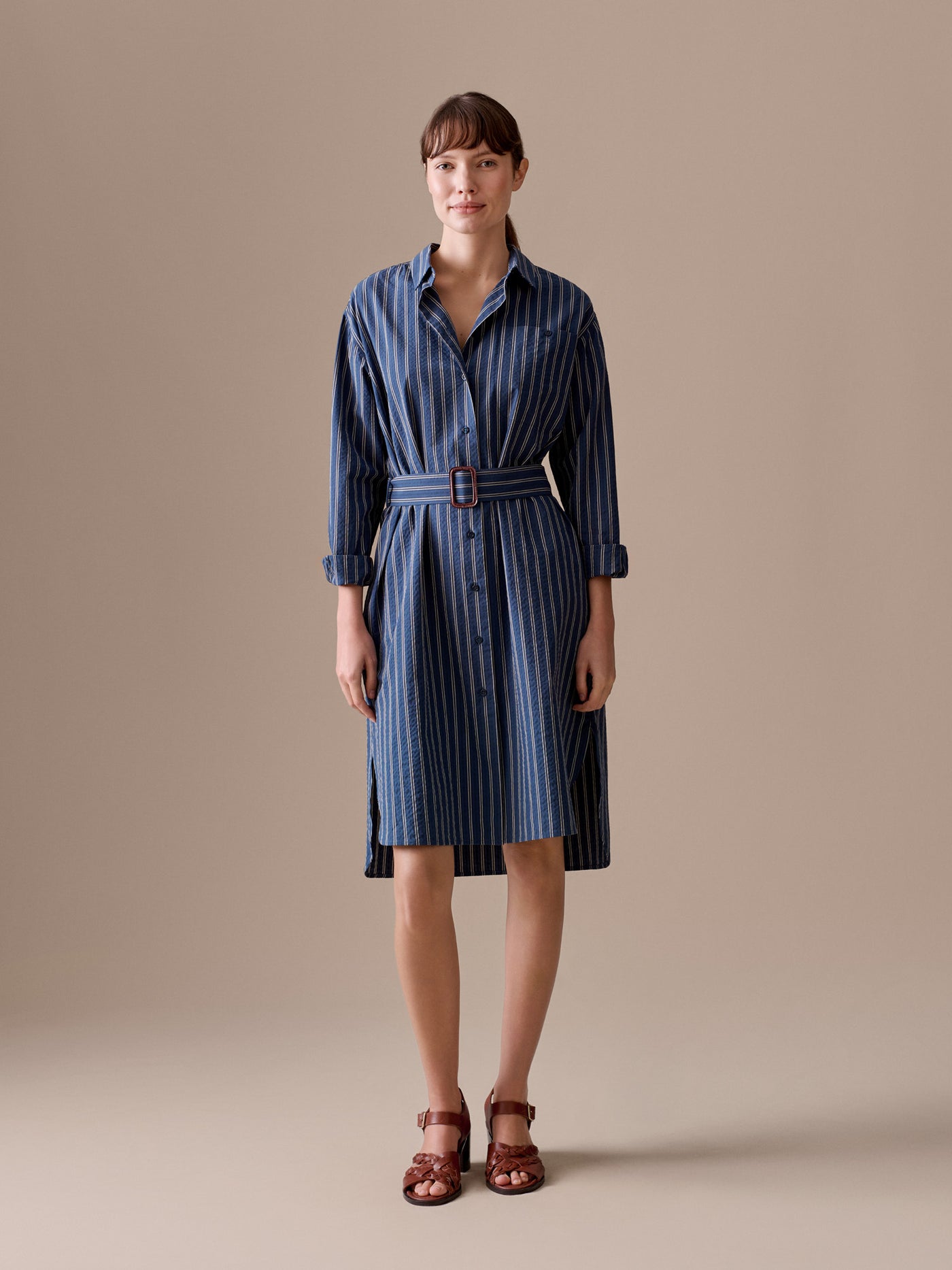 Women's Summer Look 2026 - Striped shirt dress