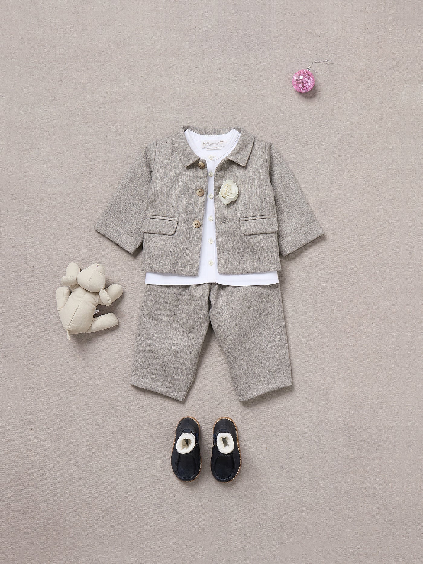 Winter 2024 Baby boy's look - Flannel suit