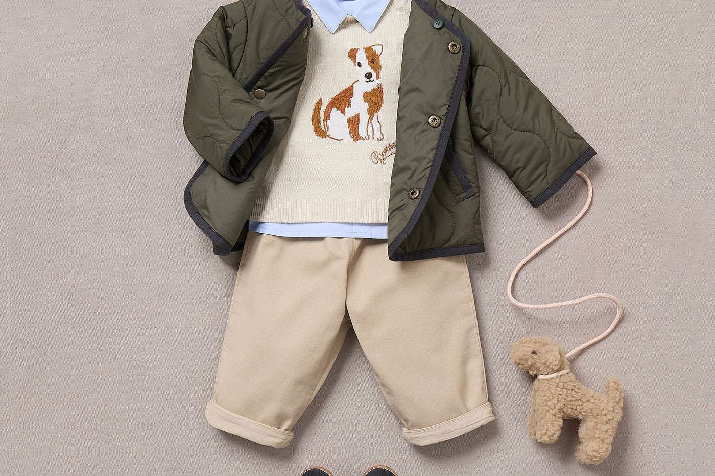 Winter 2024 Baby boy's look - Mischievous little dog