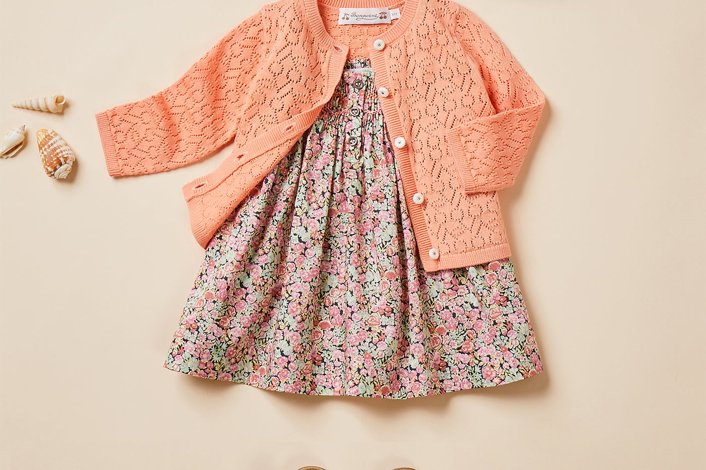 Baby girl's look summer 2024 Liberty fabric dress