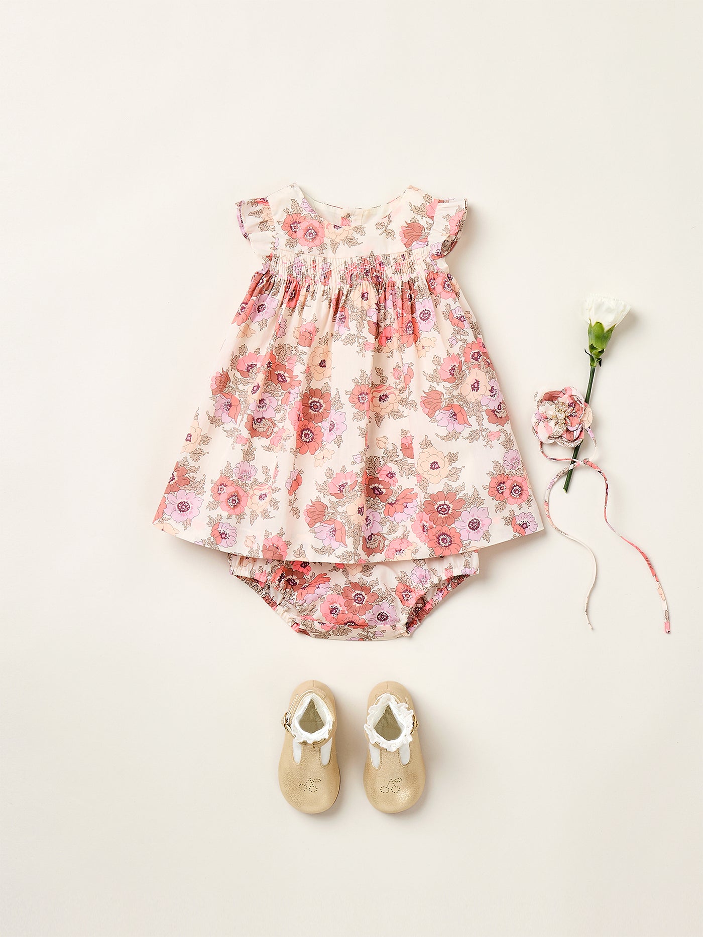Summer 2025 Baby girl's look - Floral dress