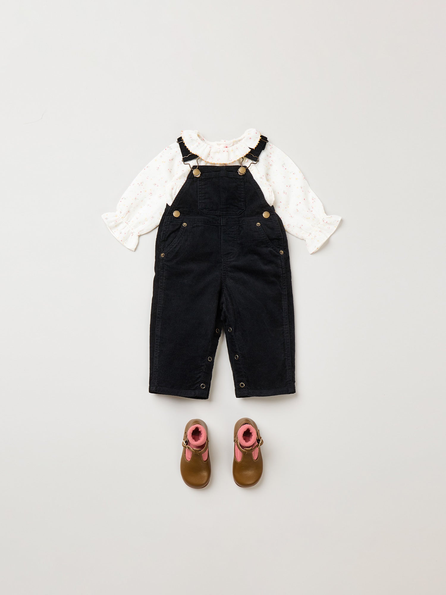 Baby black dungarees discount