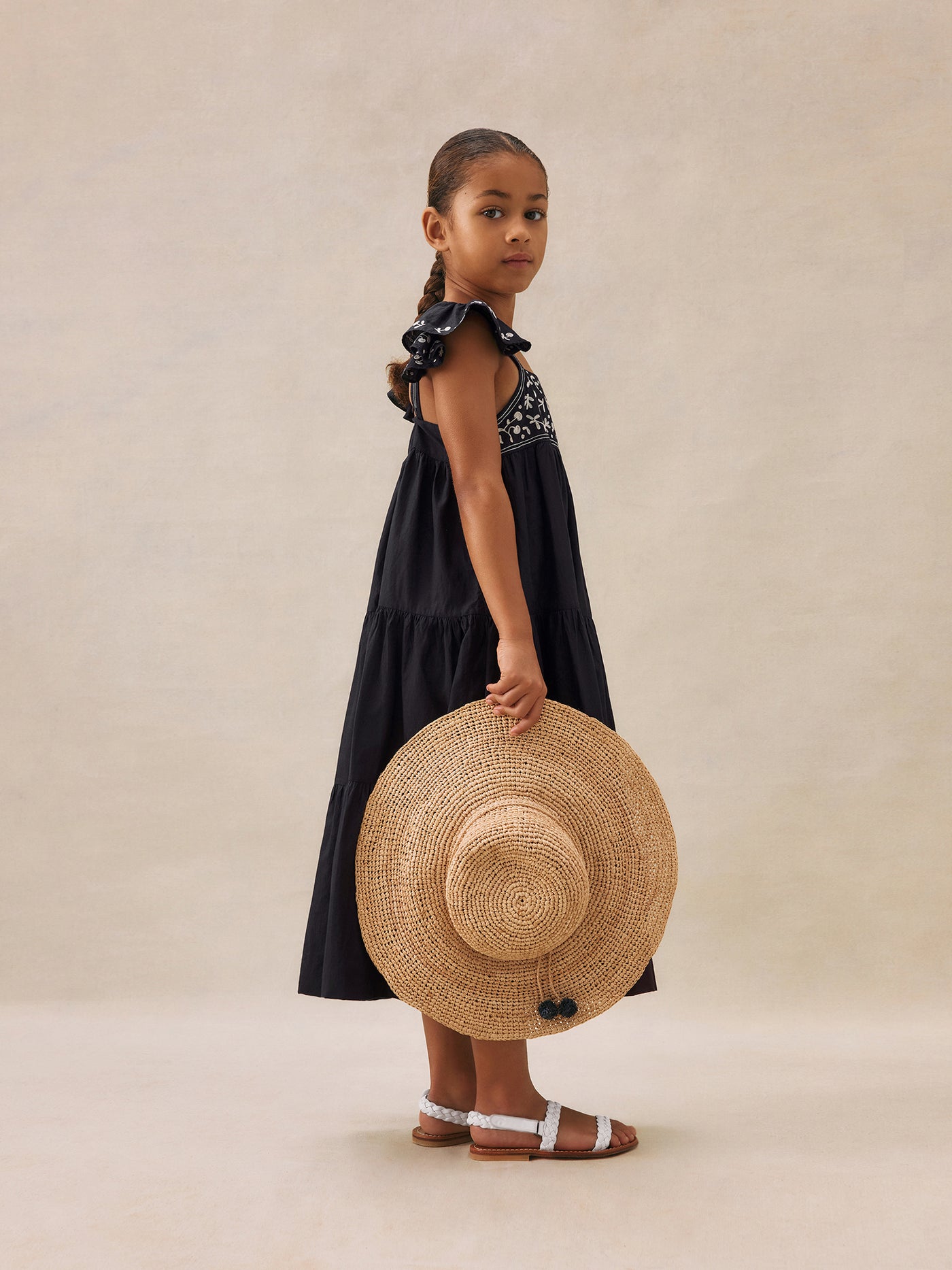 Girl's summer look 2025 Black dress