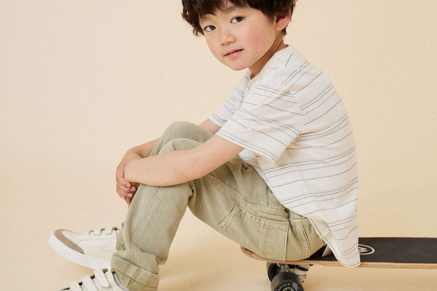 Summer 2024 boy's look striped T-shirt