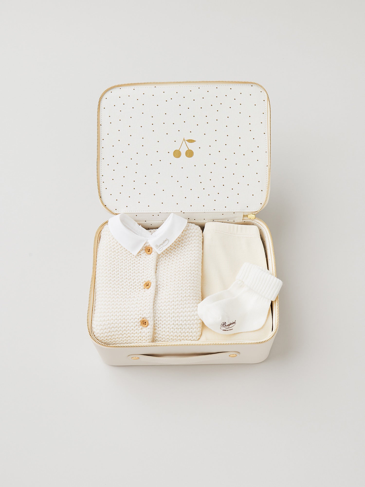 Newborn medium Suitcase White set Bonpoint