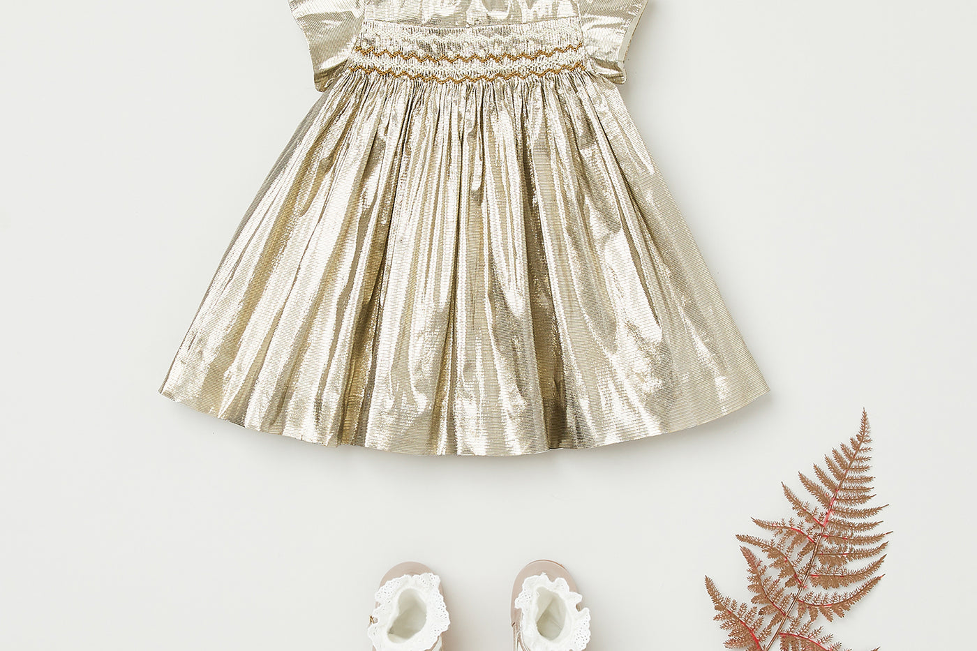 Baby girl winter 2023 ceremony dress look