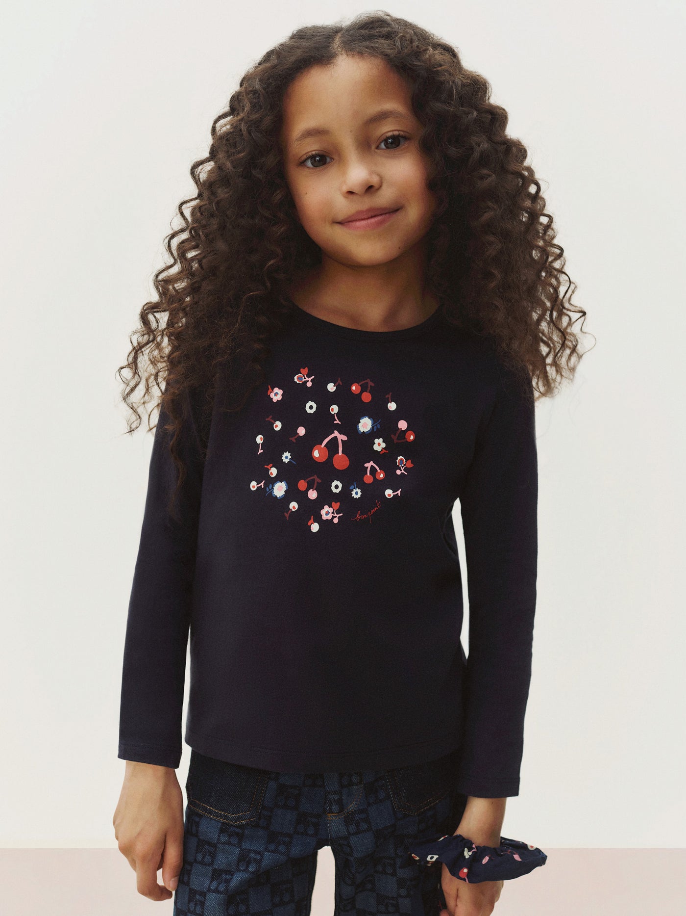 Tidjiane T-shirt with cherry print in organic cotton