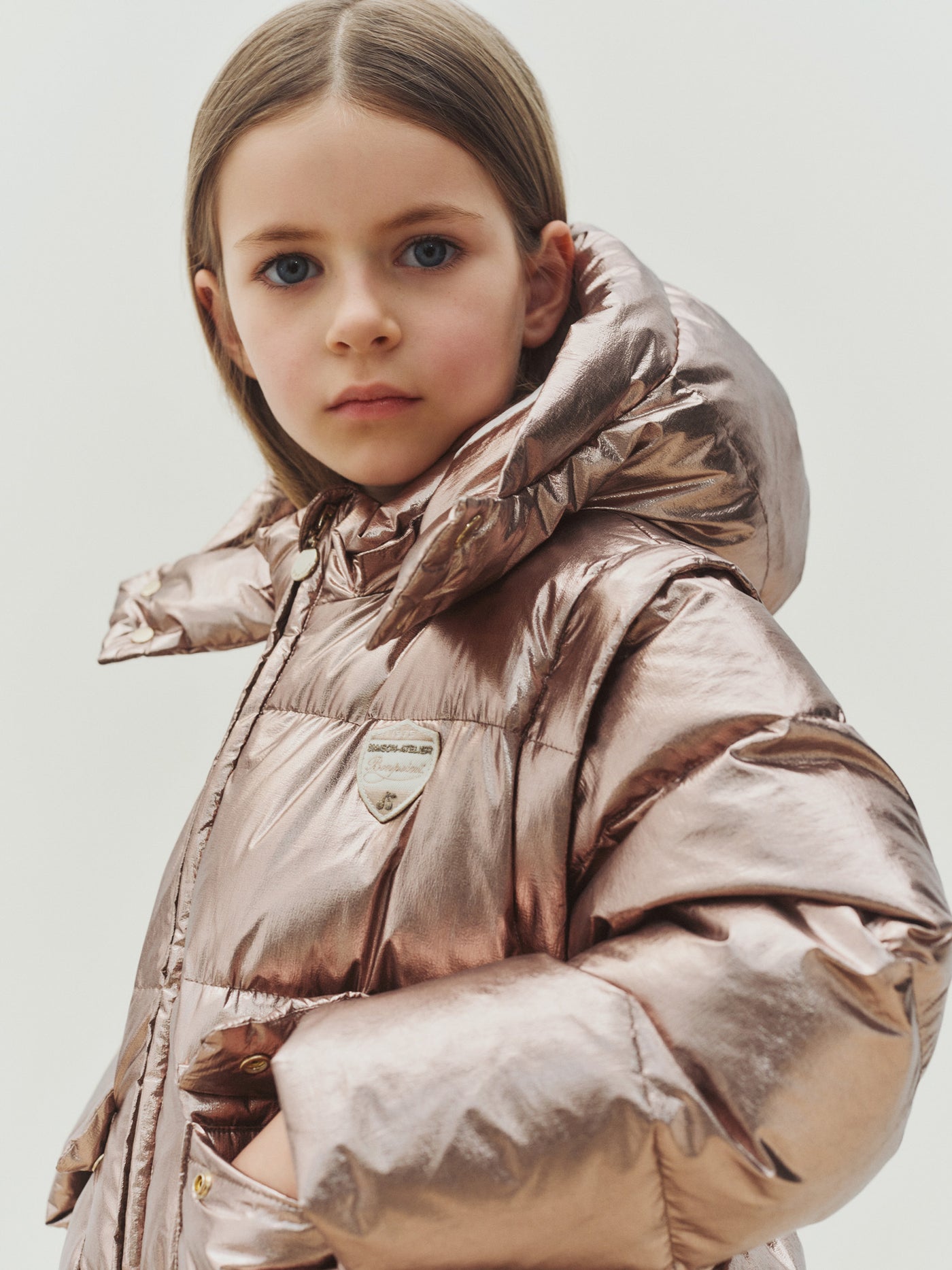 Maiwenn padded jacket with removable sleeves and hood