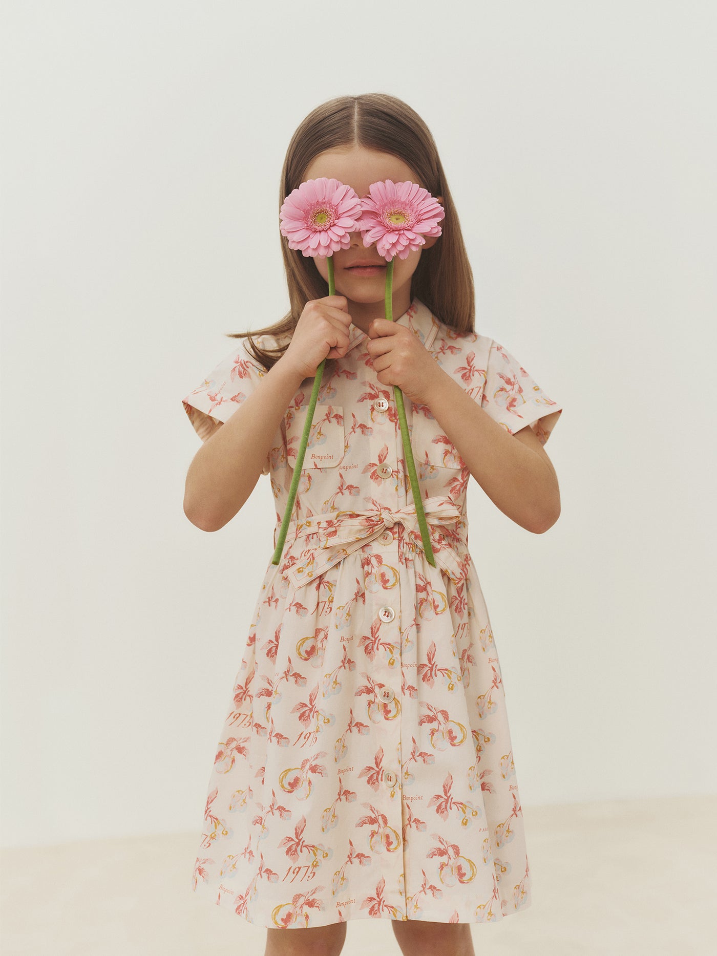 Bonpoint - Gisèle dress with cherry print in organic cotton - Multicolor