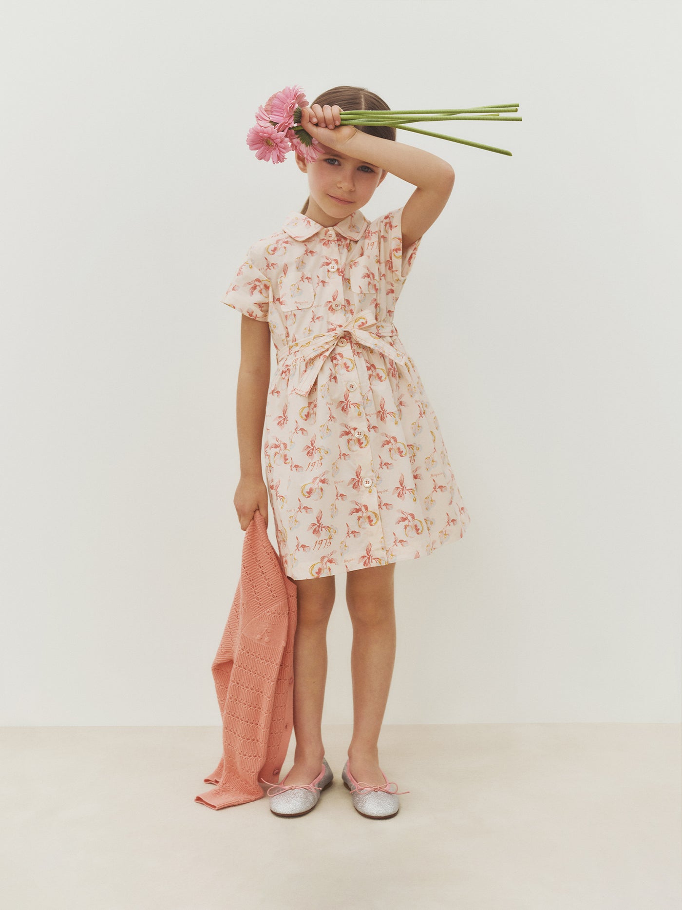 Gisèle dress with cherry print in organic cotton
