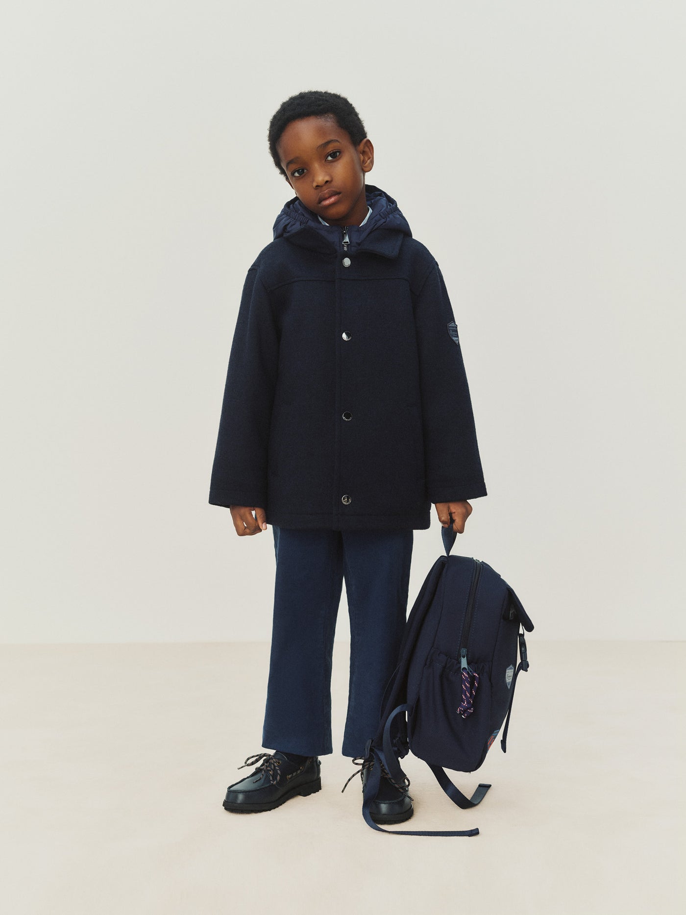 Milad bi-material zipped jacket