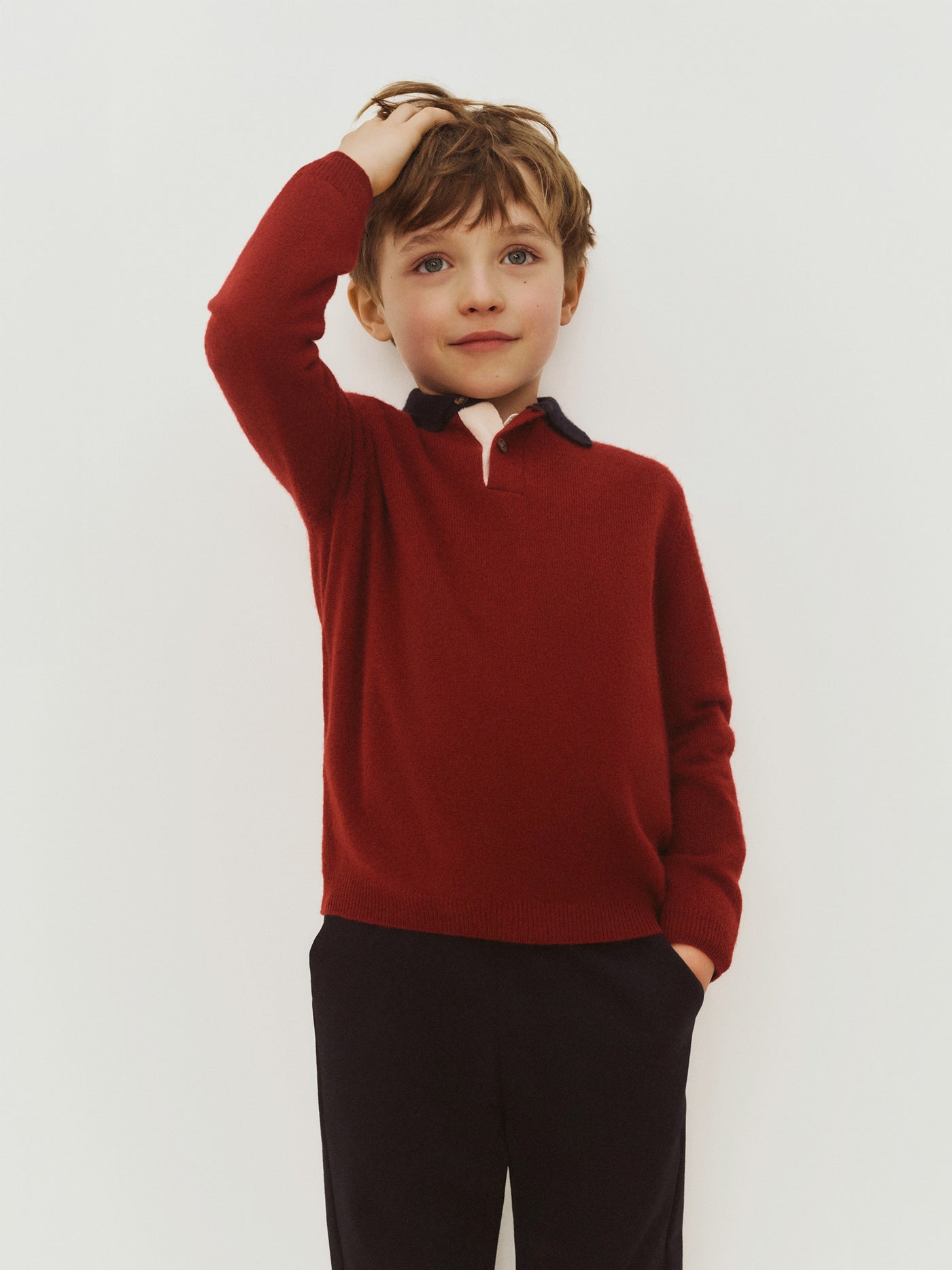 Jameson polo-collar cashmere sweater