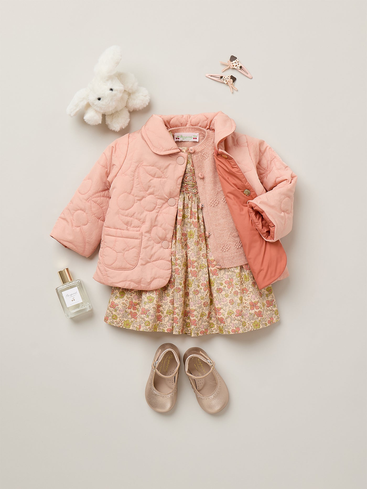 Baby Girl Winter 2026 Look - Hand-embroidered Maruska dress in Liberty fabric