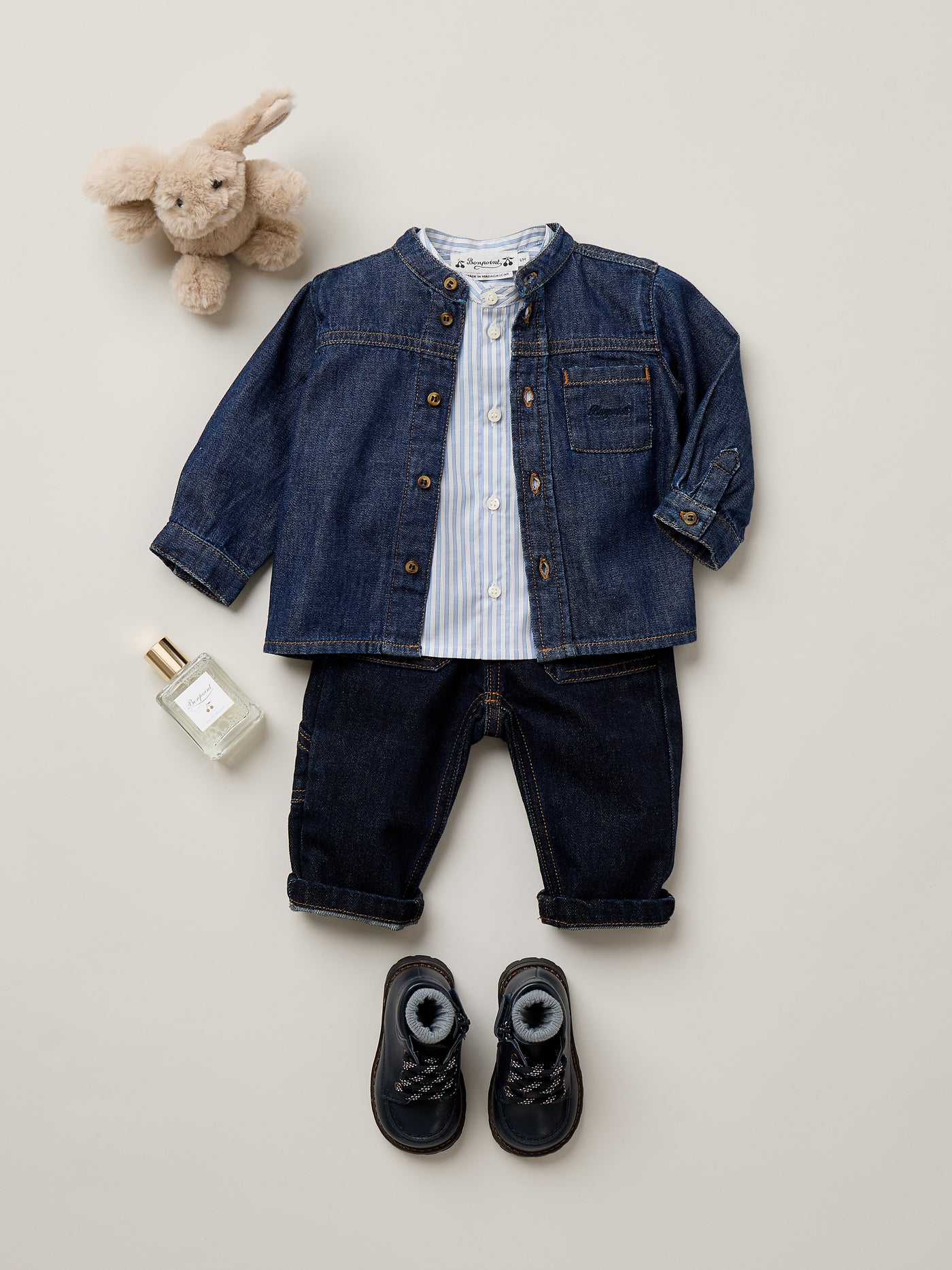 Baby Boy Winter 2026 Look - Denim shirt and pants