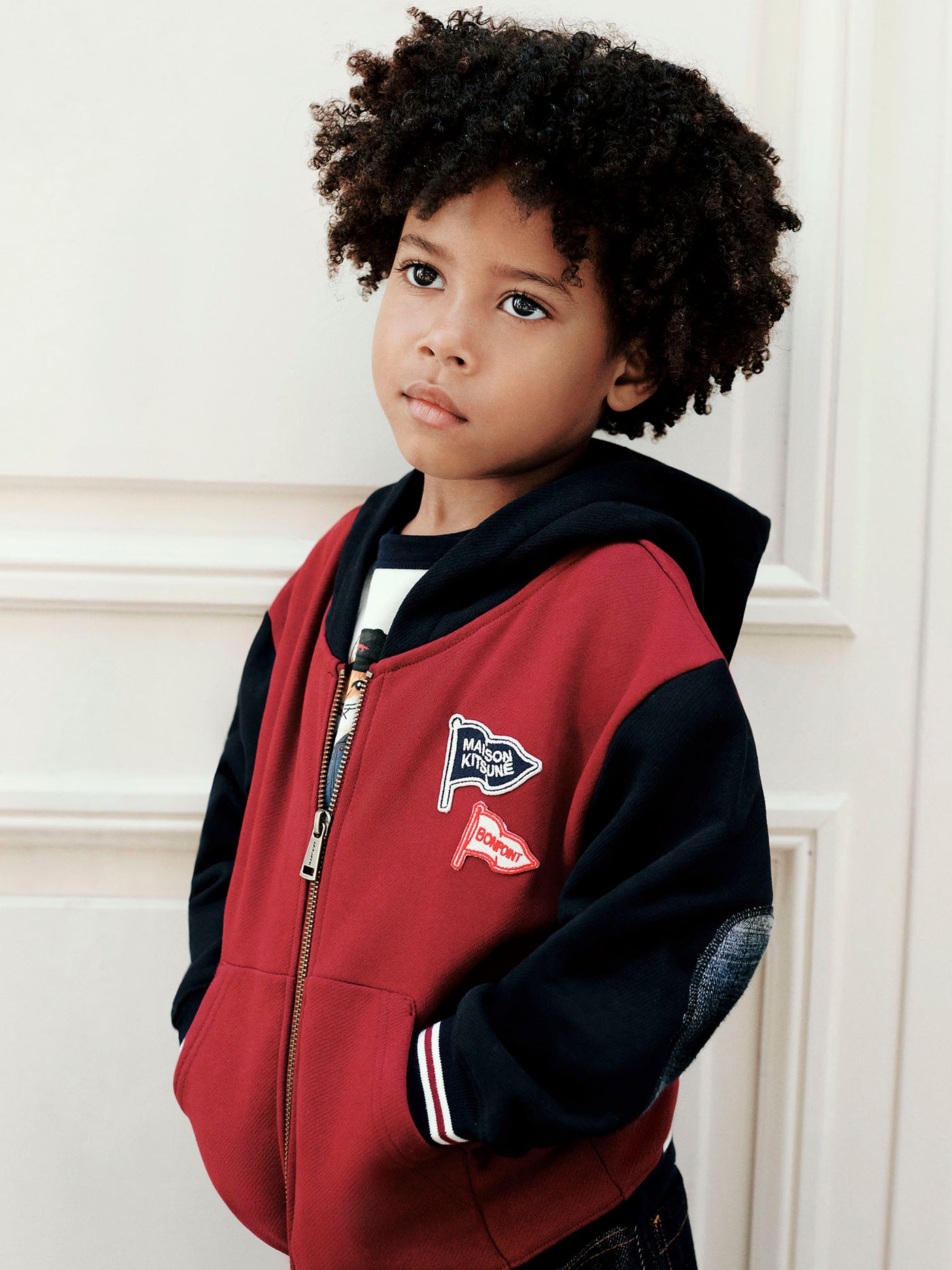 Boys’ Winter 2026 Look - Bonpoint x Maison Kitsuné