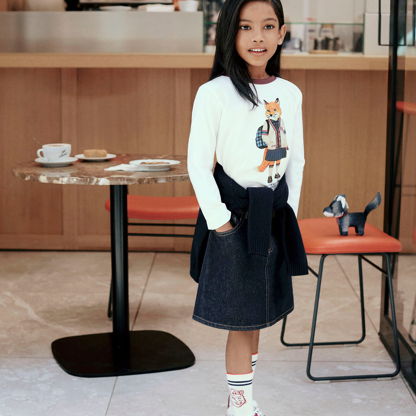 Bonpoint x Maison Kitsuné Magali t-shirt with fox print