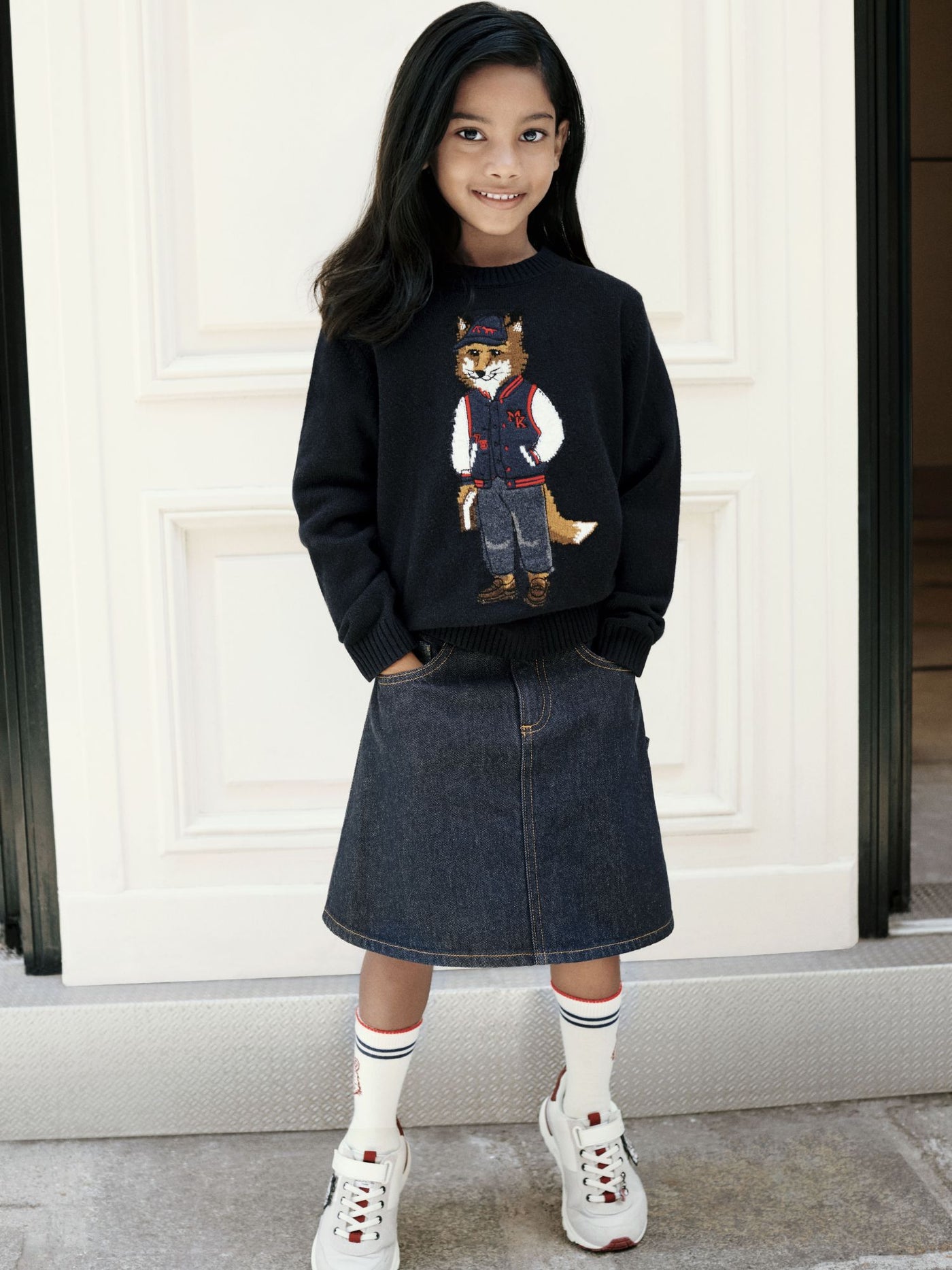 Girls’ Winter 2026 Look - Bonpoint x Maison Kitsuné